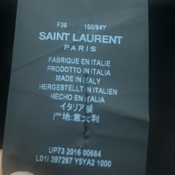 Saint Laurent authentic LAMBSKIN leather biker jacket perfect condition - Picture 7 of 7